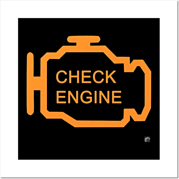 Geo3Doodles Check Engine Wall Art by Geo3doodles